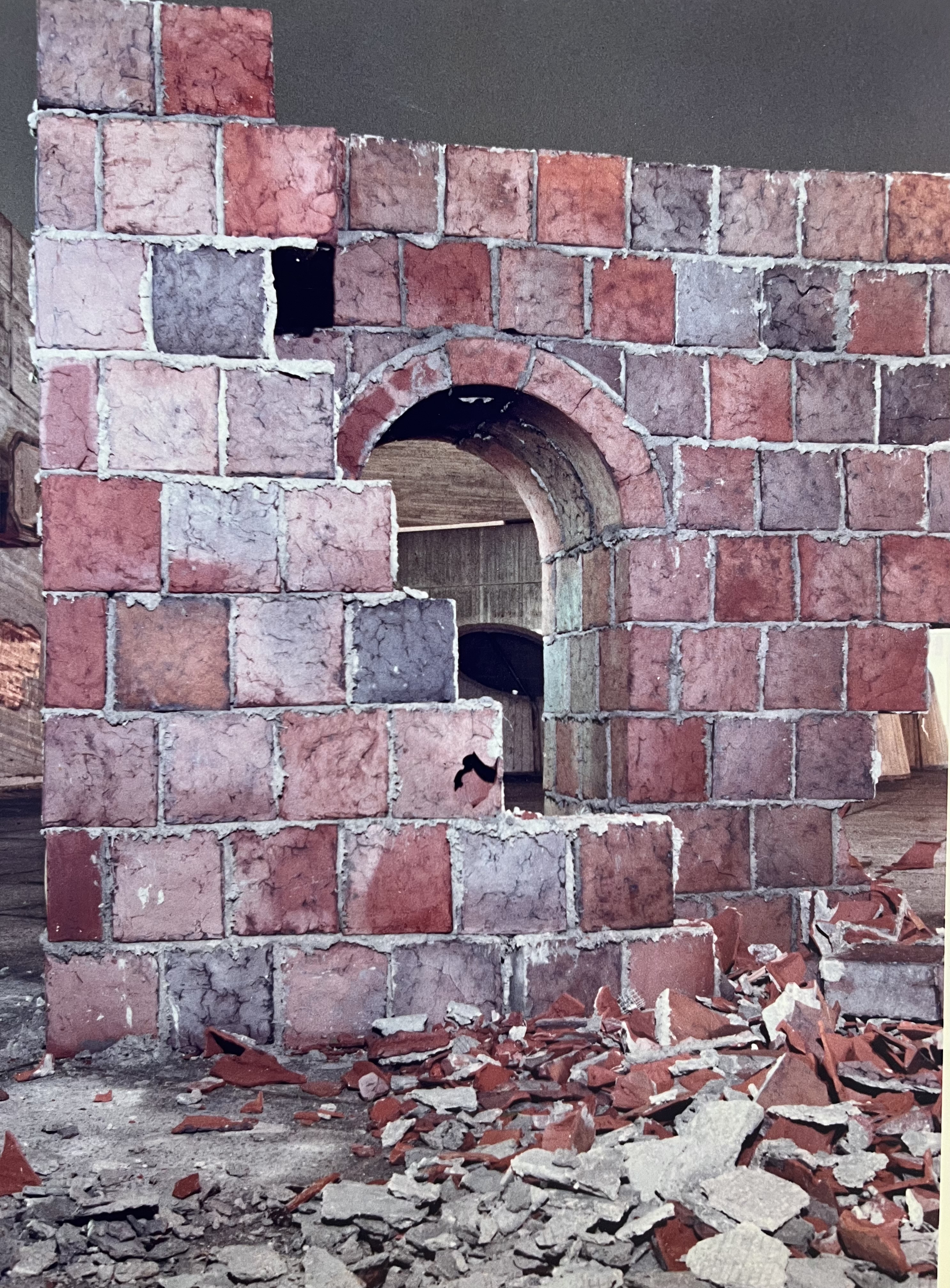 Brick archway sculpture, detail